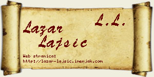 Lazar Lajšić vizit kartica